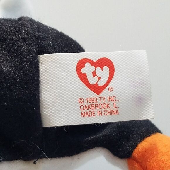 Ty Teenie Beanie Babies Waddle The Penguin 1993 McDonalds Happy Meal Toy - Picture 8 of 9